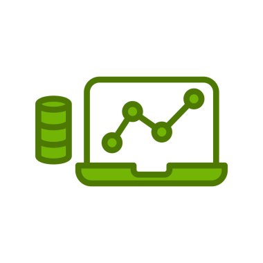 Veritabanı basit simgesi, vektör çizim