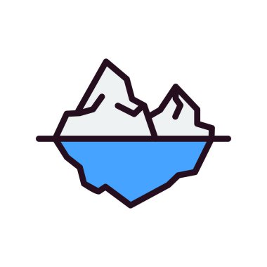 Buzul ikonu. vektör izole.