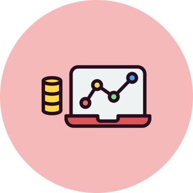 Veritabanı basit simgesi, vektör çizim