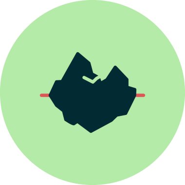 Buzul ikonu. vektör izole.