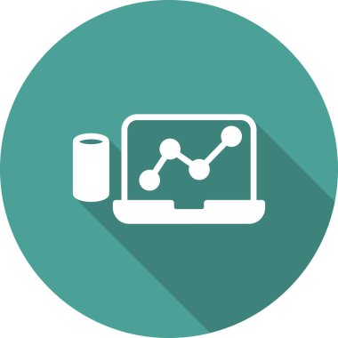 Veritabanı basit simgesi, vektör çizim