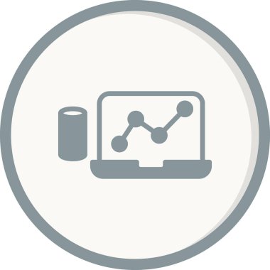 Veritabanı basit simgesi, vektör çizim