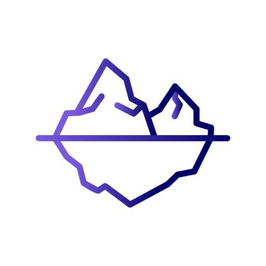 Buzul ikonu. vektör izole.