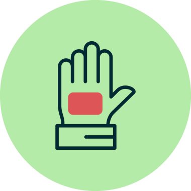 tek eldiven simgesi vektör illüstrasyonu