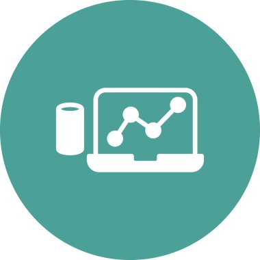 Veritabanı basit simgesi, vektör çizim