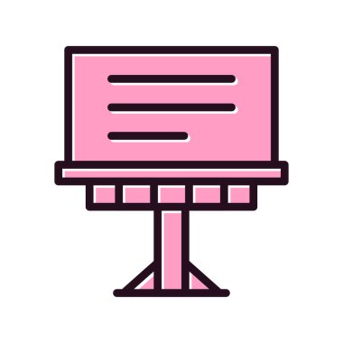 Billboard simgesi. vektör çizim