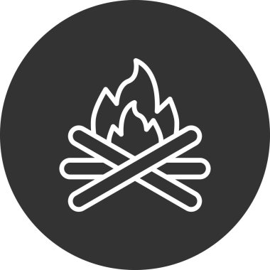 şenlik ateşi simgesi, logo çizimi