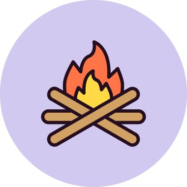 şenlik ateşi simgesi, logo çizimi