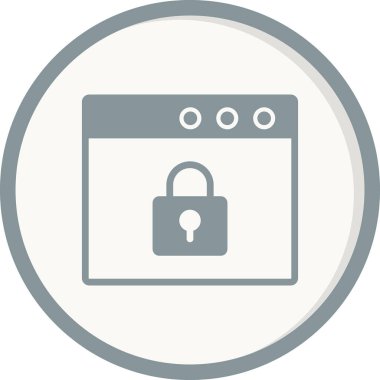 Tarayıcı güvenliği. Web simgesi basit illüstrasyon