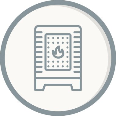 Modern ısıtıcı simgesinin vektör çizimi