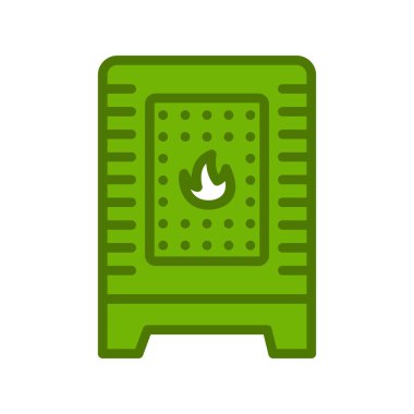 Modern ısıtıcı simgesinin vektör çizimi