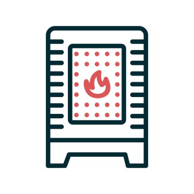 Modern ısıtıcı simgesinin vektör çizimi