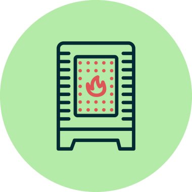 Modern ısıtıcı simgesinin vektör çizimi