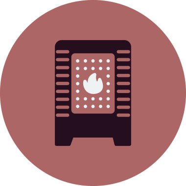 Modern ısıtıcı simgesinin vektör çizimi