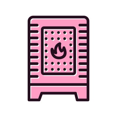 Modern ısıtıcı simgesinin vektör çizimi