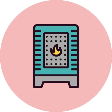 Modern ısıtıcı simgesinin vektör çizimi