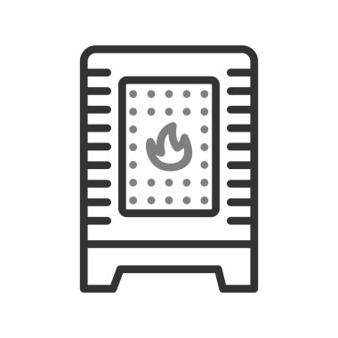 Modern ısıtıcı simgesinin vektör çizimi