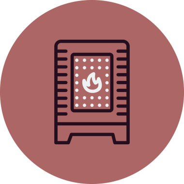 Modern ısıtıcı simgesinin vektör çizimi