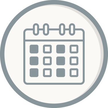 Takvim simgesi, vektör çizimi