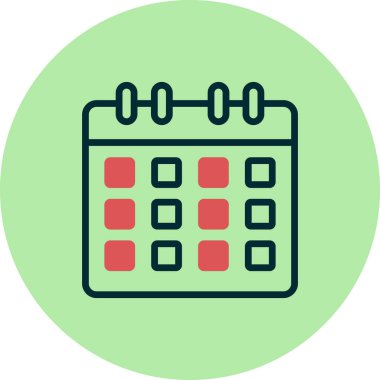 Takvim simgesi, vektör çizimi