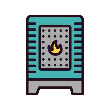 Modern ısıtıcı simgesinin vektör çizimi