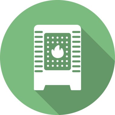 Modern ısıtıcı simgesinin vektör çizimi