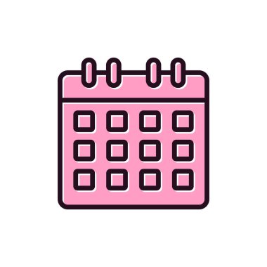 Takvim simgesi, vektör çizimi