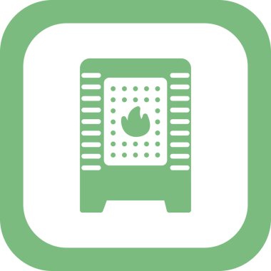 Modern ısıtıcı simgesinin vektör çizimi