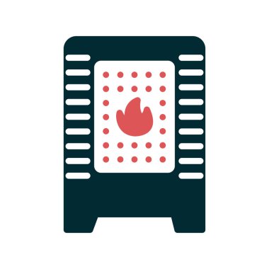 Modern ısıtıcı simgesinin vektör çizimi