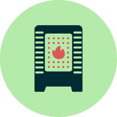 Modern ısıtıcı simgesinin vektör çizimi