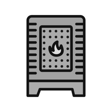 Modern ısıtıcı simgesinin vektör çizimi
