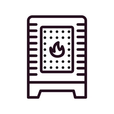 Modern ısıtıcı simgesinin vektör çizimi
