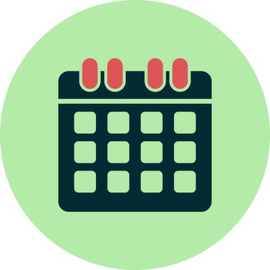 Takvim simgesi, vektör çizimi