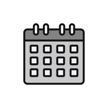 Takvim simgesi, vektör çizimi