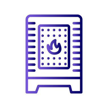 Modern ısıtıcı simgesinin vektör çizimi