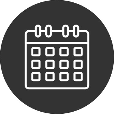 Takvim simgesi, vektör çizimi