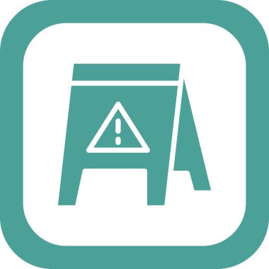 Dikkat simgesi, vektör illüstrasyonu 