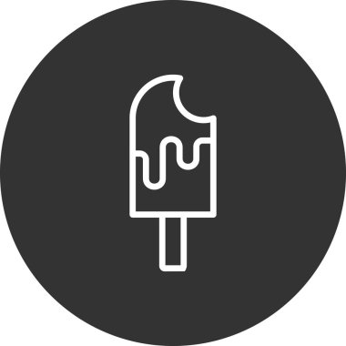 dondurma ikonu vektör illüstrasyonu 