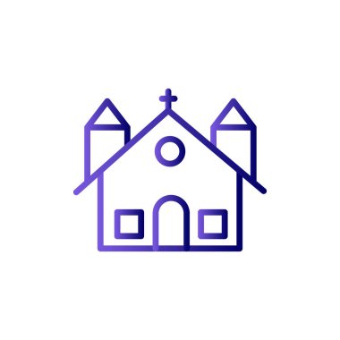 kilise simgesi vektör logosu tasarımı 