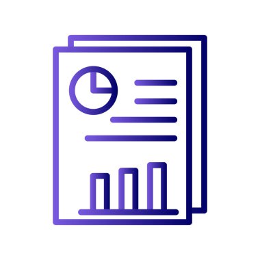 iş raporu simgesi, vektör illüstrasyonu 