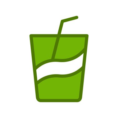 Bir içecek bardağının vektörü, Cream Soda simgesi 