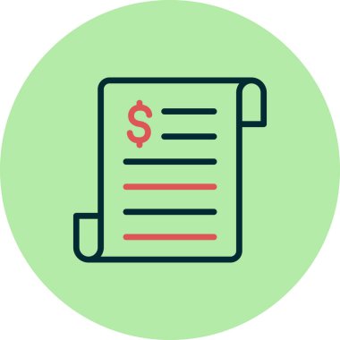 iş raporu simgesi, vektör illüstrasyonu 