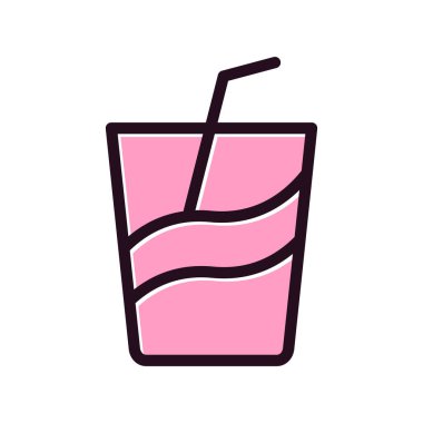 Bir içecek bardağının vektörü, Cream Soda simgesi 