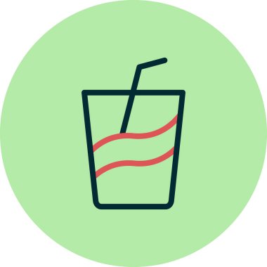 Bir içecek bardağının vektörü, Cream Soda simgesi 