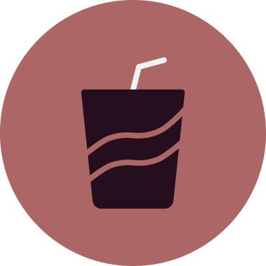 Bir içecek bardağının vektörü, Cream Soda simgesi 