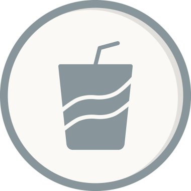 Bir içecek bardağının vektörü, Cream Soda simgesi 