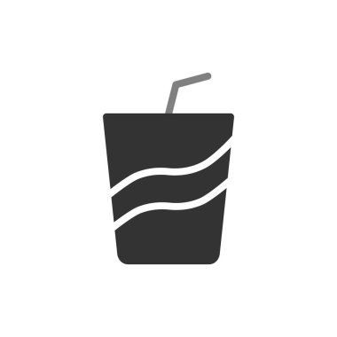 Bir içecek bardağının vektörü, Cream Soda simgesi 