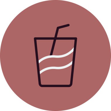 Bir içecek bardağının vektörü, Cream Soda simgesi 