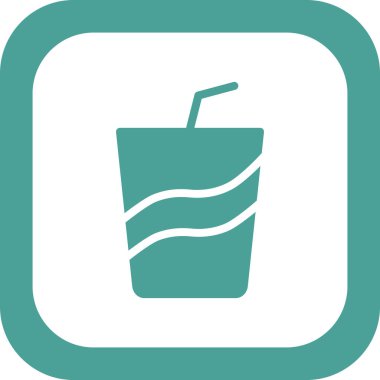 Bir içecek bardağının vektörü, Cream Soda simgesi 