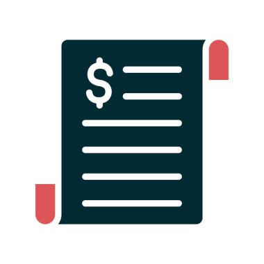 iş raporu simgesi, vektör illüstrasyonu 